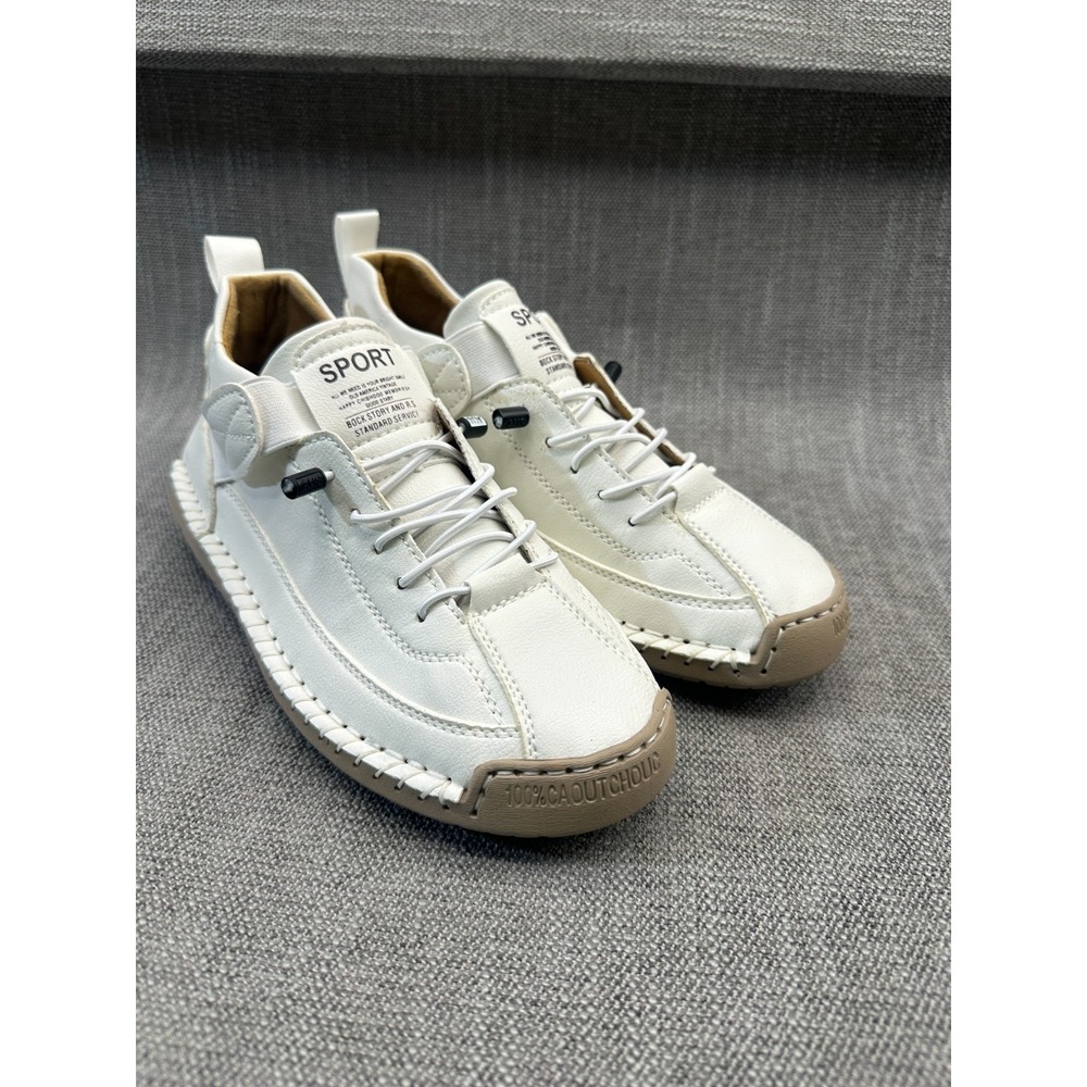 Fokzih Emiline Women 36 Eu 5.5 Us Orthopedic Shoes White Low Top Leather Sneaker
